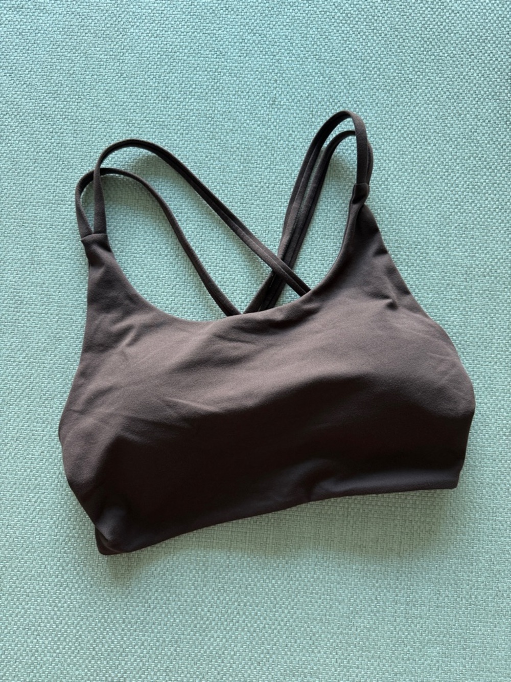 BOMBSHELL Sportwear Everyday Seamless Crisscross Bralette - Chocolate Brown